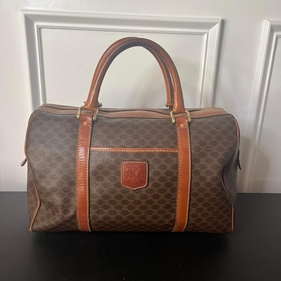 Celine Handbags - Celine Macadam Boston Bag